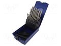 Drill set; for metal; high speed steel; plastic cassette; 25pcs. DKM DKM-2909-7025