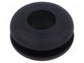 Grommet; Ømount.hole: 9.5mm; Øhole: 6.4mm; black; -40÷135°C; UL94HB ESSENTRA ESS-10089590