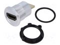 Adapter; HDMI socket,HDMI plug; Body: silver; Thread: M22; 1÷10mm ONPOW HDMI-01
