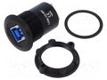 Adapter; USB A socket,USB B socket; USB 3.0; Thread: M22; 1÷10mm ONPOW USB-10-BK