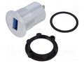 Adapter; USB A socket,USB C plug; Thread: M22; 1÷10mm ONPOW USB-18