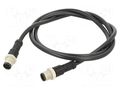 Cable: for sensors/automation; plug; PIN: 8; M12 male,both sides AMPHENOL LTW M12A08ML12AMLSD001