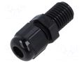 Cable gland; without nut,with long thread; M12; 1.5; IP68; black TE Connectivity 1SNG601018R0000