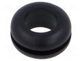 Grommet; Ømount.hole: 9.5mm; Øhole: 8mm; black; 0÷80°C; PVC ESSENTRA ESS-10075647