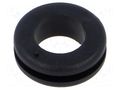 Grommet; Ømount.hole: 11mm; Øhole: 8mm; black; 0÷80°C; PVC ESSENTRA ESS-10079003