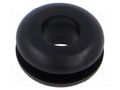 Grommet; Ømount.hole: 9.5mm; Øhole: 6.4mm; black; 0÷80°C; PVC ESSENTRA ESS-10080962