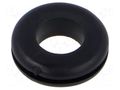 Grommet; Ømount.hole: 9.5mm; Øhole: 7mm; black; 0÷80°C; PVC ESSENTRA ESS-10082201