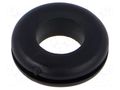 Grommet; Ømount.hole: 9.5mm; Øhole: 7mm; black; 0÷80°C; PVC ESSENTRA ESS-10082201