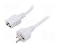 Cable; 3x1.5mm2; CEE 7/7 (E/F) plug,IEC C19 female; PVC; 5m; 16A LIAN DUNG SN25-3/15/5WH