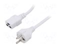 Cable; 3x1.5mm2; CEE 7/7 (E/F) plug,IEC C19 female; PVC; 5m; 16A LIAN DUNG SN25-3/15/5WH
