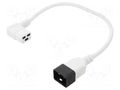 Cable; 3x1.5mm2; IEC C19 female angled,IEC C20 male; PVC; 0.5m LIAN DUNG WN116-3/15/0.5WH