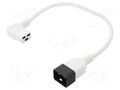 Cable; 3x1.5mm2; IEC C19 female angled,IEC C20 male; PVC; 0.5m LIAN DUNG WN116-3/15/0.5WH