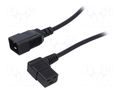 Cable; 3x1.5mm2; IEC C19 female angled,IEC C20 male; PVC; 5m LIAN DUNG WN116-3/15/5BK