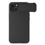 Nillkin Synthetic Fiber S Case iPhone 14 Plus case with camera cover, black, Nillkin 6902048249790