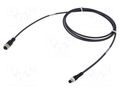 Cable: for sensors/automation; M12,M8; PIN: 3; 2m; plug; 60VAC; 4A LAPP 22260244