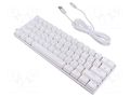 Keyboard; white; USB C; wired,US layout; mechanical keyboard,RGB SAVIO SAVGK-WHITEOUT-RD