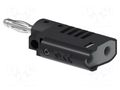 Connector: 4mm banana; plug; 36A; 30VAC; 60VDC; black; 57.2mm; M3 ELECTRO-PJP PJP1080-N