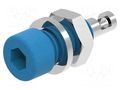 Connector: 2mm banana; socket; 10A; 33VAC; 70VDC; blue ELECTRO-PJP PJP224-M5-C-BL