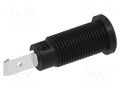Connector: 2mm banana; socket; 10A; 600V; 29.2mm; black; insulated ELECTRO-PJP PJP228-2-I-N