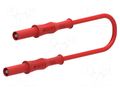 Test lead; 20A; banana plug 4mm,both sides; insulated; Len: 1m ELECTRO-PJP PJP2312-IECIV-100R