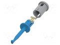 Clip-on probe; hook type; 6A; 60VDC; blue; Grip capac: max.3.5mm ELECTRO-PJP PJP6012-PRO-BL