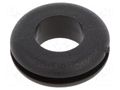 Grommet; Ømount.hole: 10.2mm; Øhole: 7mm; black; 0÷80°C; PVC ESSENTRA ESS-10081846