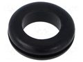 Grommet; Ømount.hole: 22mm; Øhole: 16mm; black; -40÷125°C; EPDM ESSENTRA ESS-10284896