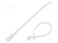 Cable tie; with fixing lugs; L: 109mm; W: 4.3mm; natural; polyamide PANDUIT PLC1M-S4-C
