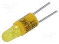 LED lamp; yellow; BI-PIN; 28VDC; 28VAC; plastic; 3mm; Leads: 2pin CML INNOVATIVE TECHNOLOGIES 15015452