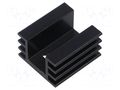 Heatsink: extruded; U; TO220; black; L: 35mm; W: 32mm; H: 20mm; 8K/W ALUTRONIC PR24/35/SE