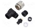 Connector: M9; plug; female; Plating: gold-plated; 125V; 4A; IP67 BINDER 99-0406-70-03