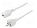 Cable; 3x1.5mm2; CEE 7/7 (E/F) plug,IEC C19 female; PVC; 3m; 16A LIAN DUNG SN25-3/15/3WH