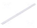 Cover for LED profiles; transparent; 1m; Kind of shutter: C3 TOPMET TOP-F1000116