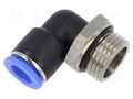Push-in fitting; angled 90°,twistable; -0.95÷15bar; Thread: 1/2" PNEUMAT 125N.012-10