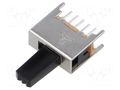 Switch: slide; Pos: 2; DPDT; 0.3A/125VAC; ON-ON; THT; Leads: for PCB TE Connectivity 1825263-1