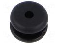 Grommet; Ømount.hole: 5mm; Øhole: 2mm; black; Panel thick: max.2mm ESSENTRA ESS-10283998