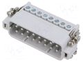 Connector: HDC; contact insert; male; JDA; PIN: 16; 16A; 600V; 16+PE ILME JDAM16