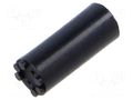 Spacer sleeve; LED; Øout: 5.1mm; ØLED: 3mm; L: 12.7mm; black; UL94V-0 BIVAR LTM-500