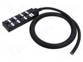 24V; PIN: 5; with LED,with lead; 2A; Transition: splitter; IP67; 2m AMPHENOL LTW DB125A8CABDPS7B02