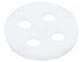 Spacer sleeve; LED; Øout: 5.1mm; L: 0.9mm; white; Holes pitch: 2.5mm BIVAR 104-020