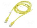 Patch cord; RJ45 plug,both sides; U/UTP; 6; stranded; CCA; 2m; PVC LANBERG PCU6-10CC-0200-Y
