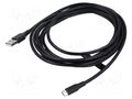 Cable; USB 2.0; USB A plug,USB B micro plug; nickel plated; 3m VENTION CTIBI
