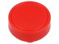 Actuator lens; red; poliacetal; Ø23.6x9.2mm IDEC HW1A-B2R