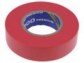 Tape: electrical insulating; W: 19mm; L: 18m; Thk: 0.18mm; red; 260% ANTICOR ANC-200P-19-18RD