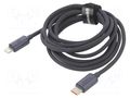 Cable; USB 2.0; Apple Lightning plug,USB C plug; 2m; black; 20W BASEUS CAJY000301