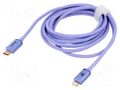 Cable; USB 2.0; Apple Lightning plug,USB C plug; 2m; blue; 20W BASEUS CAJY000303