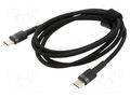 Cable; USB C plug,both sides; 1m; black; textile; 60W BASEUS CATKLF-GG1