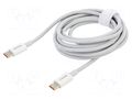 Cable; USB C plug,both sides; 2m; white; 100W BASEUS CATYS-C02