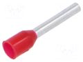 Tip: bootlace ferrule; insulated; copper; 1mm2; 10mm; tinned ERKO TE-1-10/100