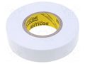 Tape: electrical insulating; W: 19mm; L: 20m; Thk: 0.19mm; white ANTICOR ANC-202-19-20WH